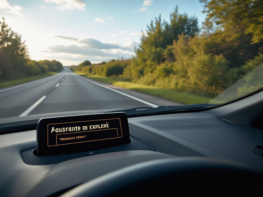 Voiture avec alerte d'assurance expirée sur tableau de bord