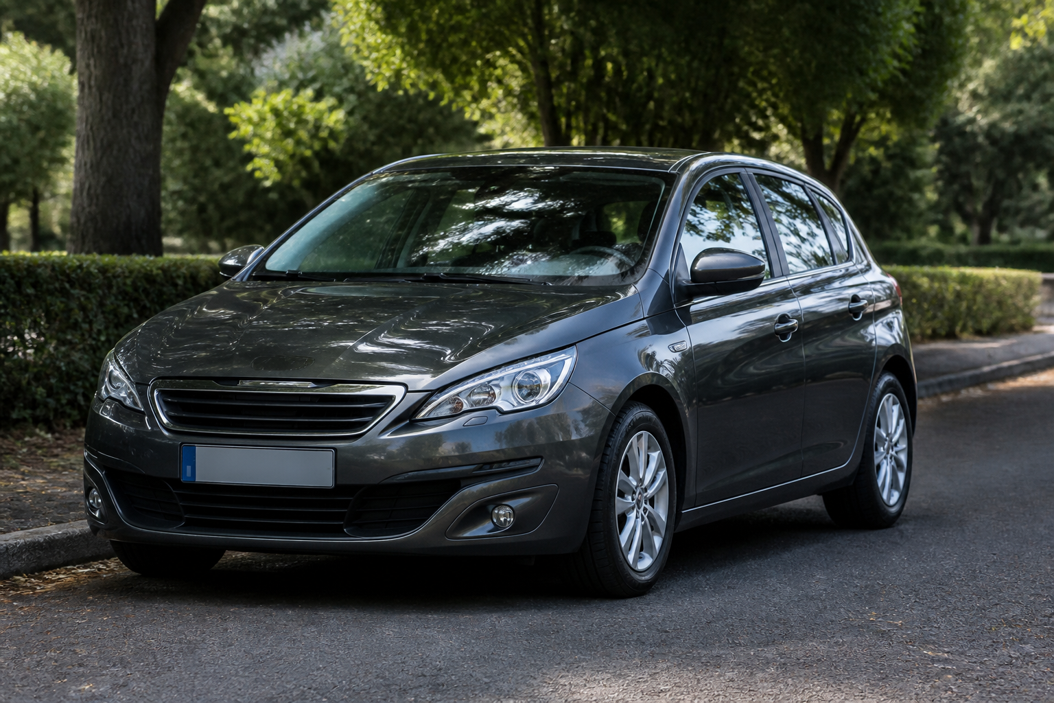 Voiture d'occasion en vente sur une route française