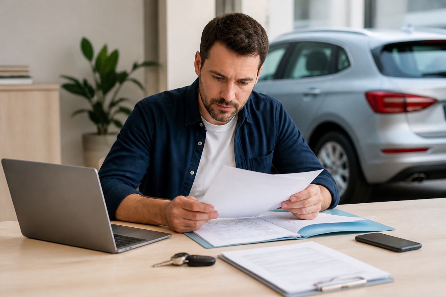 Préparation des documents pour achat voiture d'occasion