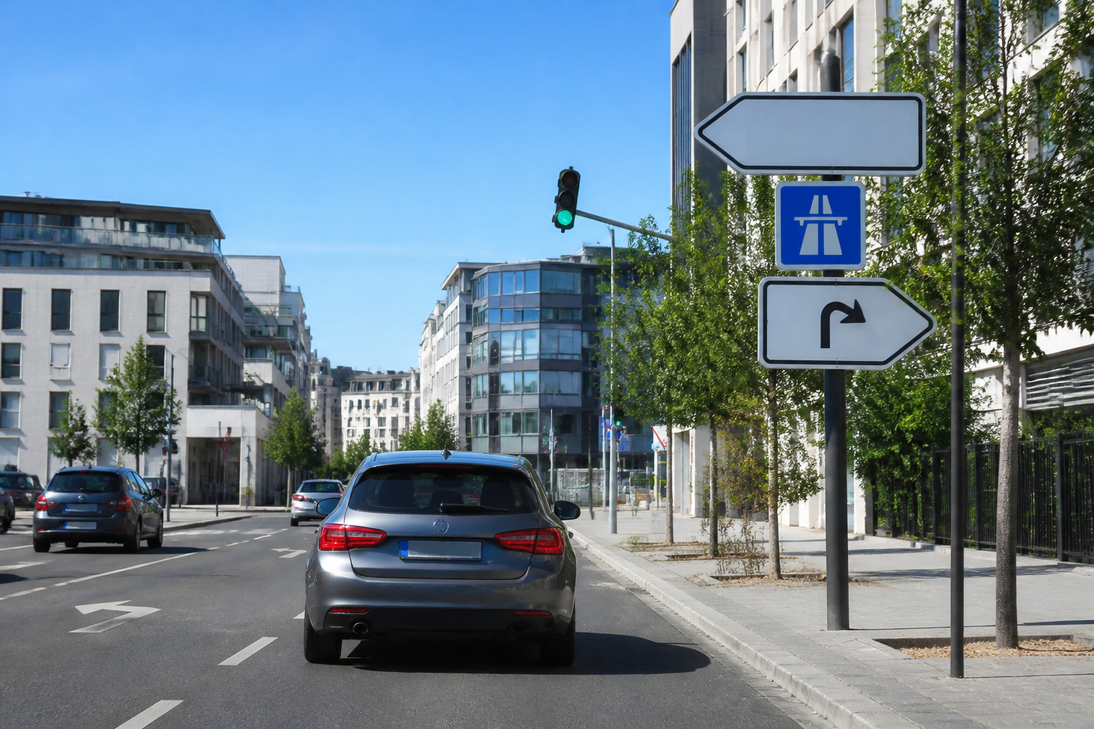 Route urbaine française pour navigation GPS