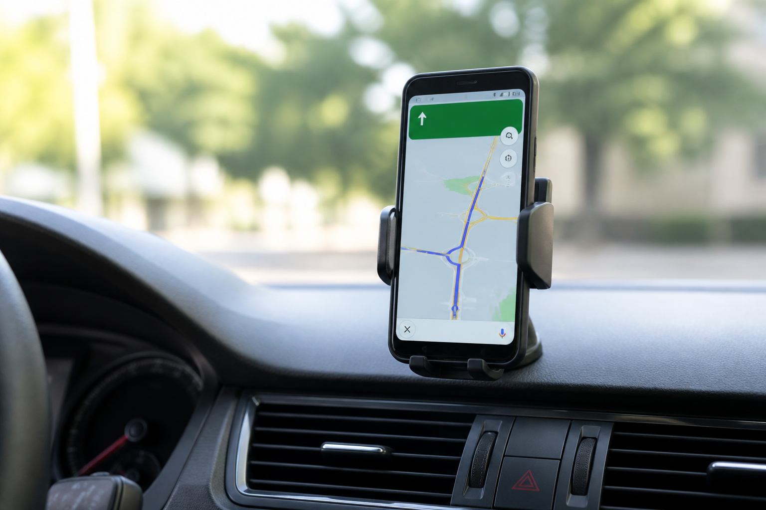 Smartphone avec Google Maps en navigation