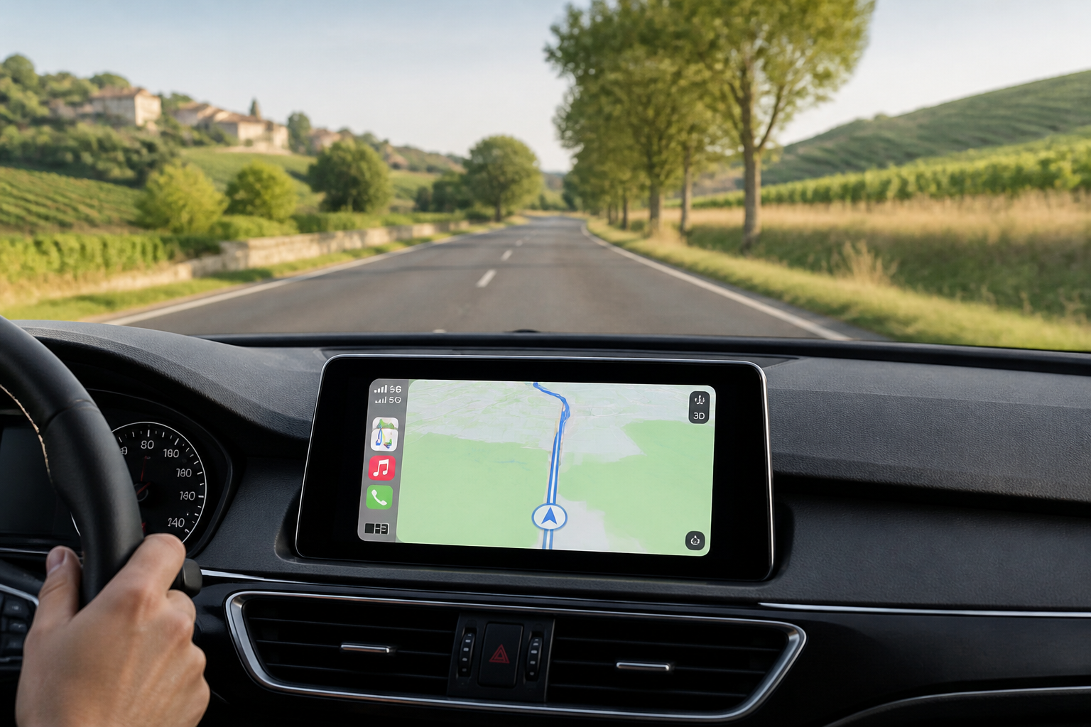 Application Apple Maps sur smartphone compatible CarPlay