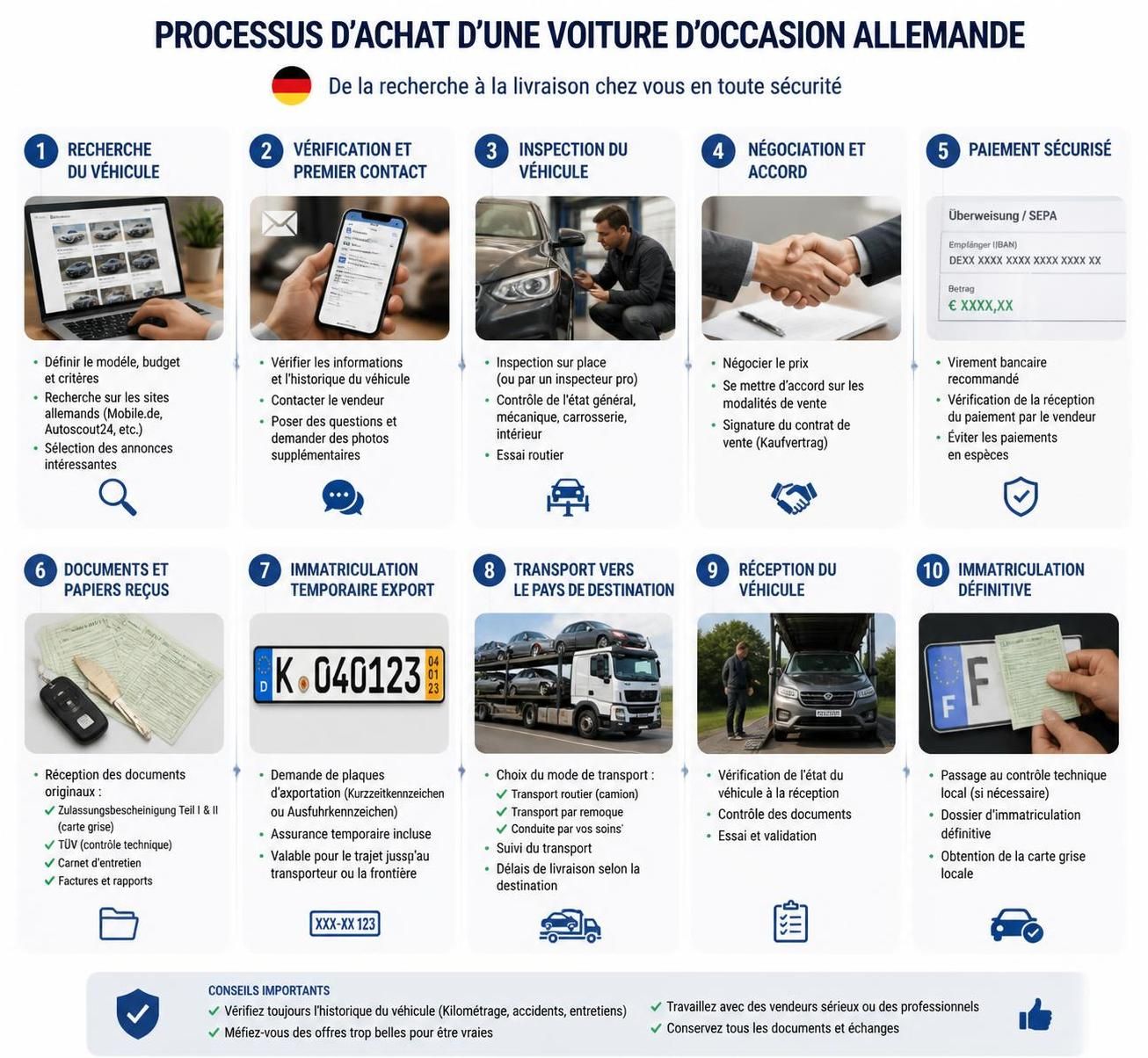 découvrez nos conseils et astuces essentiels pour acheter une voiture d’occasion en allemagne en 2026. guide complet pour trouver un véhicule fiable au meilleur prix.