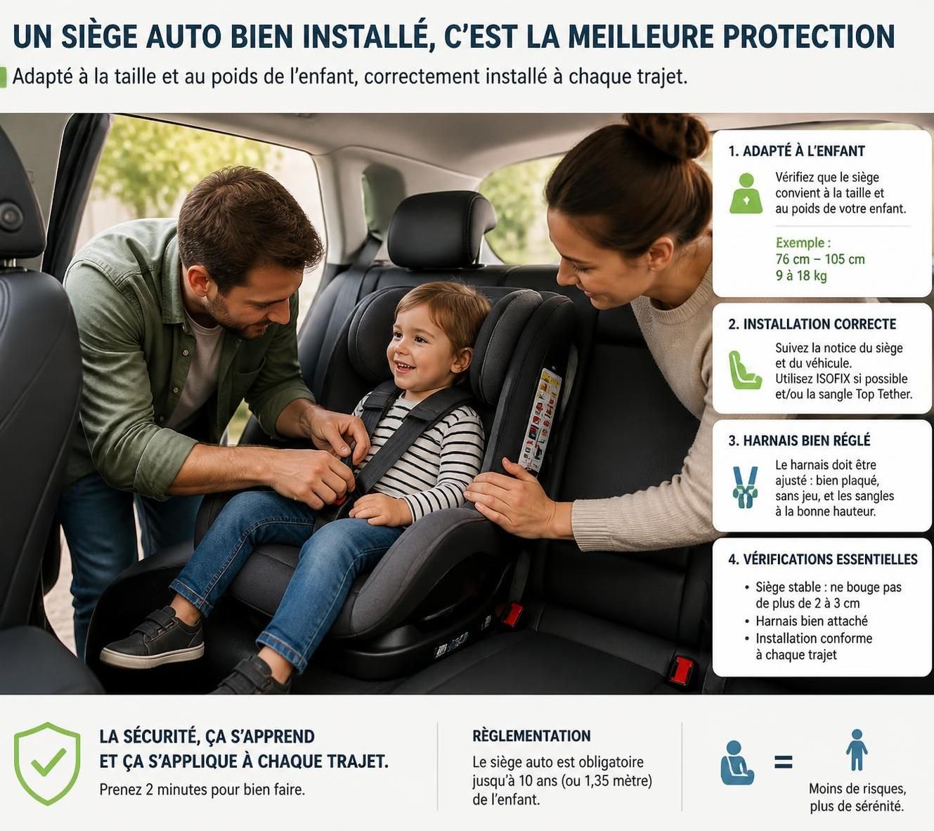 découvrez la réglementation siège auto en 2026 : normes, conseils de sécurité et obligations légales pour protéger efficacement vos enfants lors des déplacements.